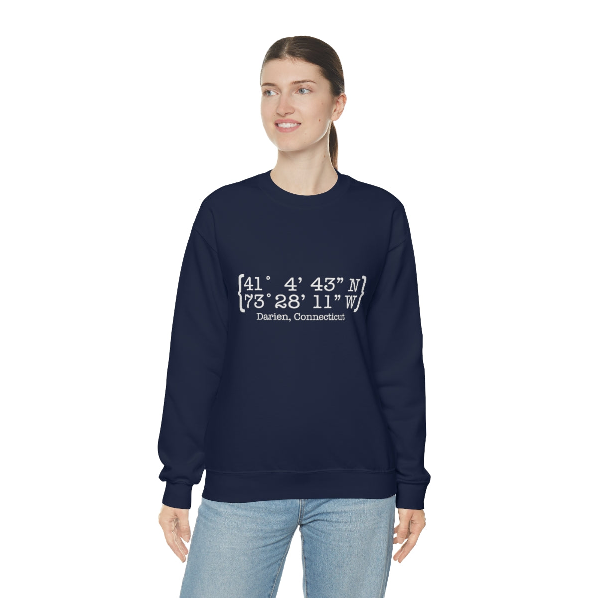 Darien Coordinates Unisex Heavy Blend™ Crewneck Sweatshirt