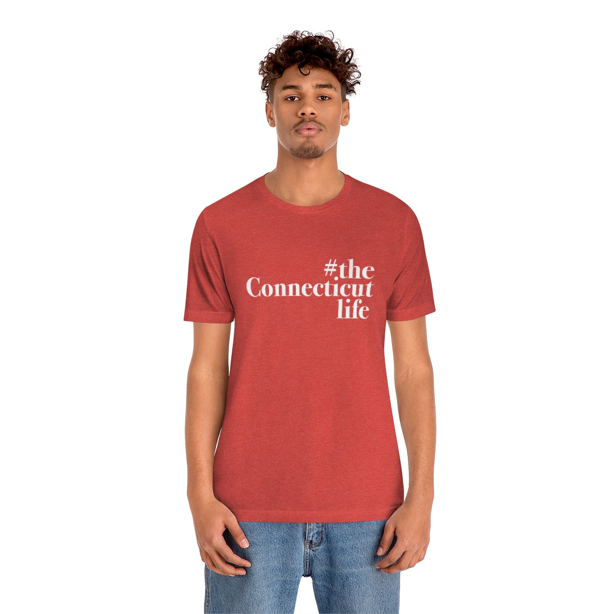 #theconnecticutlife Unisex Jersey Short Sleeve Tee - White Font