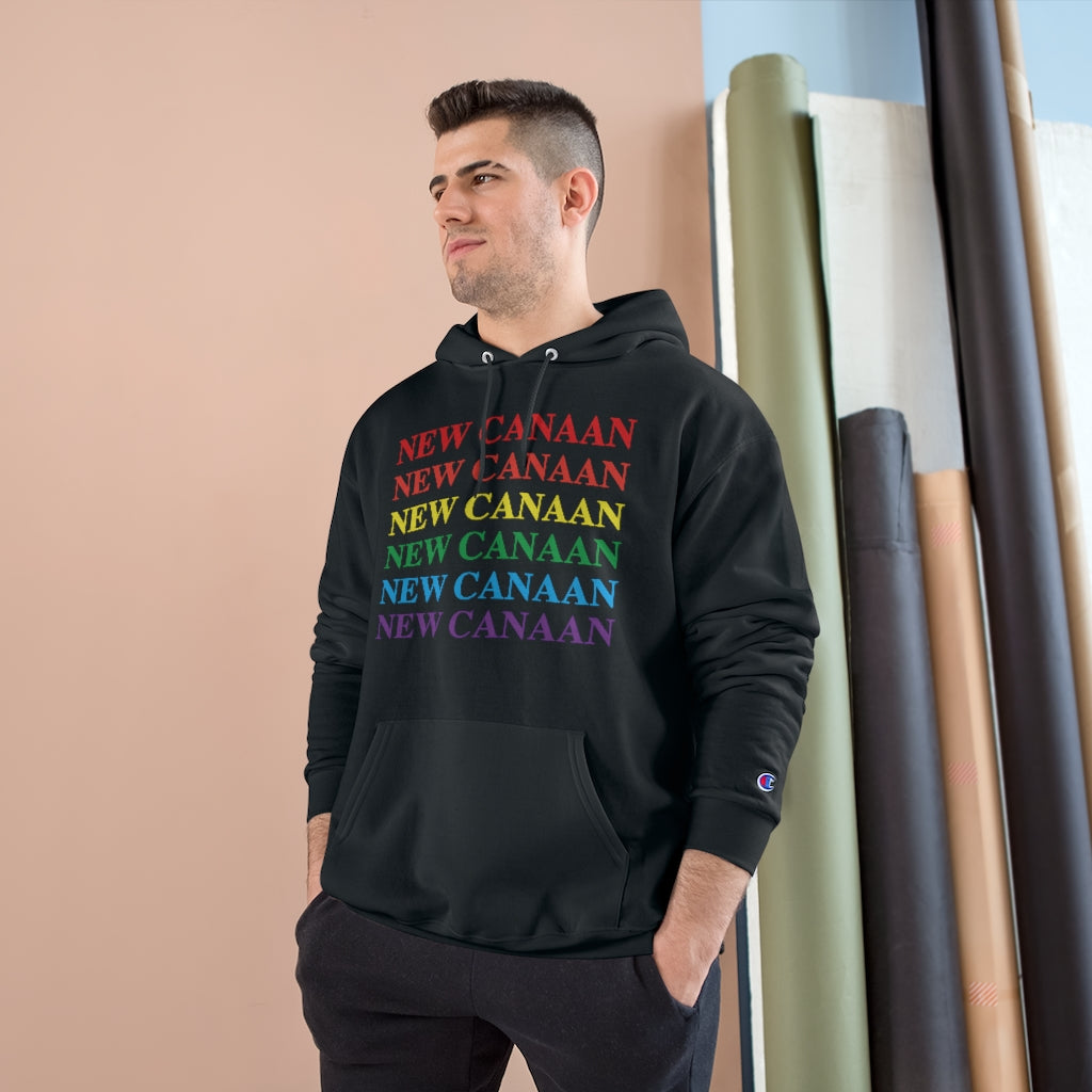 Do you have New Canaan Pride? New Canaan, Connecticut apparel and gifts including mugs including LGBTQ inspired hoodies