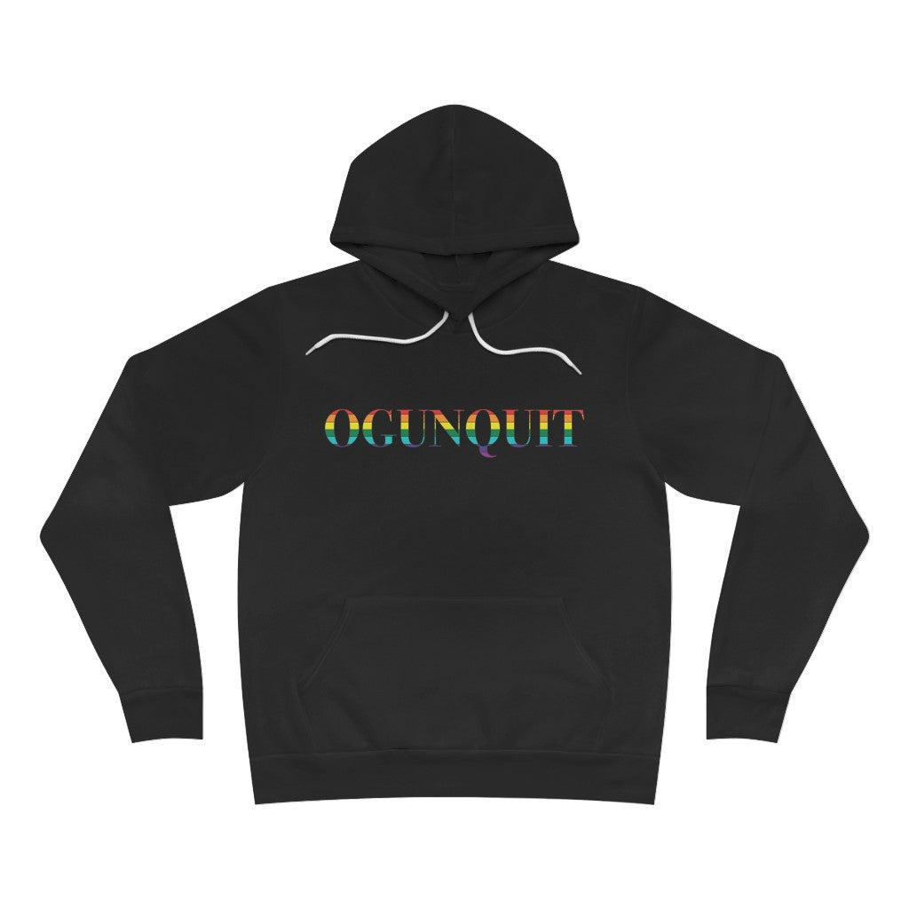 Ogunquit Rainbow Unisex Sponge Fleece Pullover Hoodie