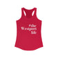 #thewestportlife Women's Ideal Racerback Tank   Do you live the #thewestportlife? Living the #thewestportlife is a lifestyle and proudly show it off the world that your beach of choice is Compo Beach and you support the local lifestyle.  Free USA shipping on all products.  Proceeds of this collection goes to help grow Finding Westport and Finding Connecticut’s brand.