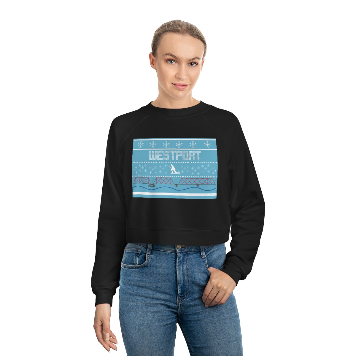 Westport Ugly Holiday Women's Cropped Fleece Pullover