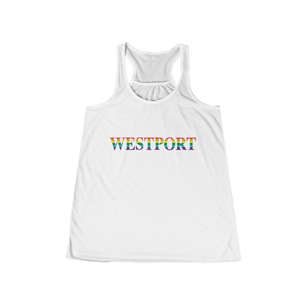 Westport Rainbow Women's Flowy Racerback Tank