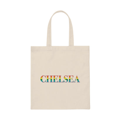 Chelsea Rainbow Canvas Tote Bag