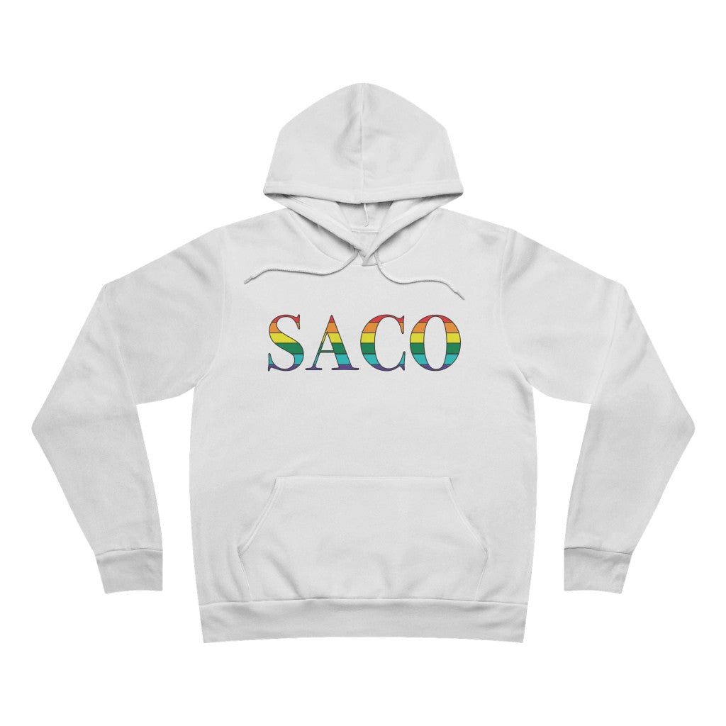 Saco Rainbow Unisex Sponge Fleece Pullover Hoodie