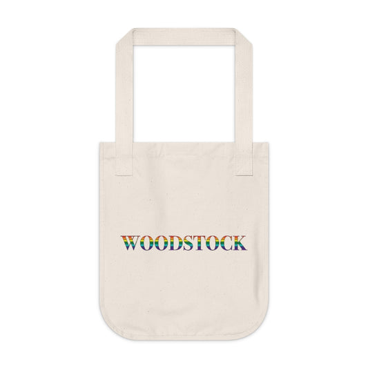 Woodstock Rainbow Organic Canvas Tote Bag