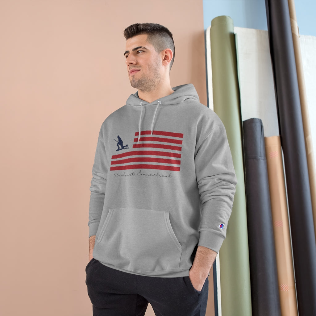 Minuteman Flag (front) Champion Hoodie