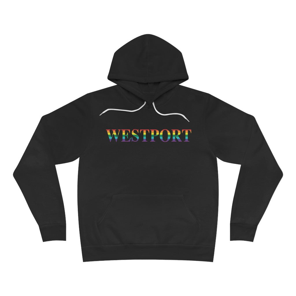 Westport Rainbow Unisex Sponge Fleece Pullover Hoodie