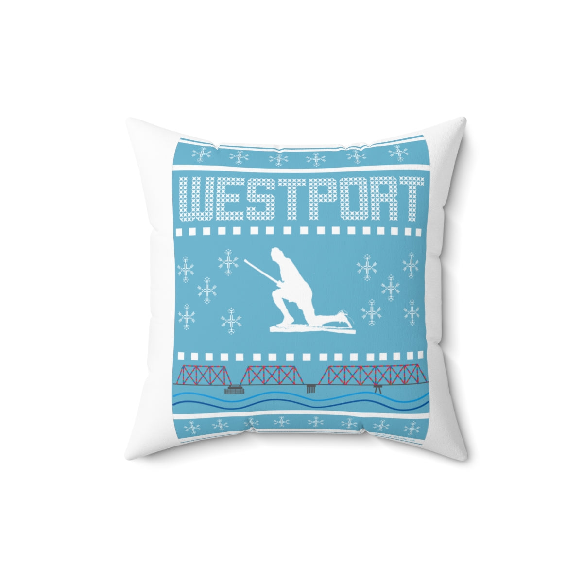 Westport Ugly Holiday Spun Polyester Square Pillow