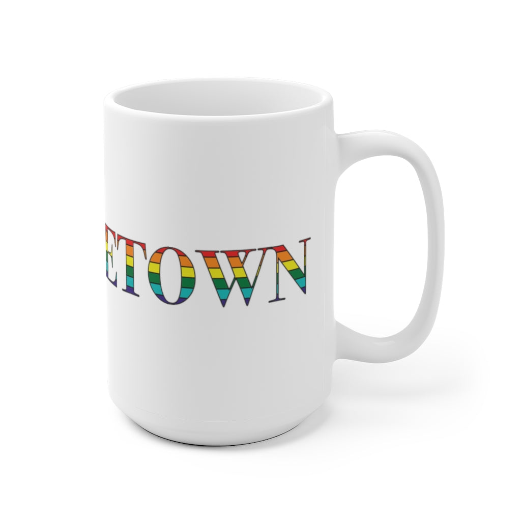 Provincetown Rainbow White Ceramic Mug