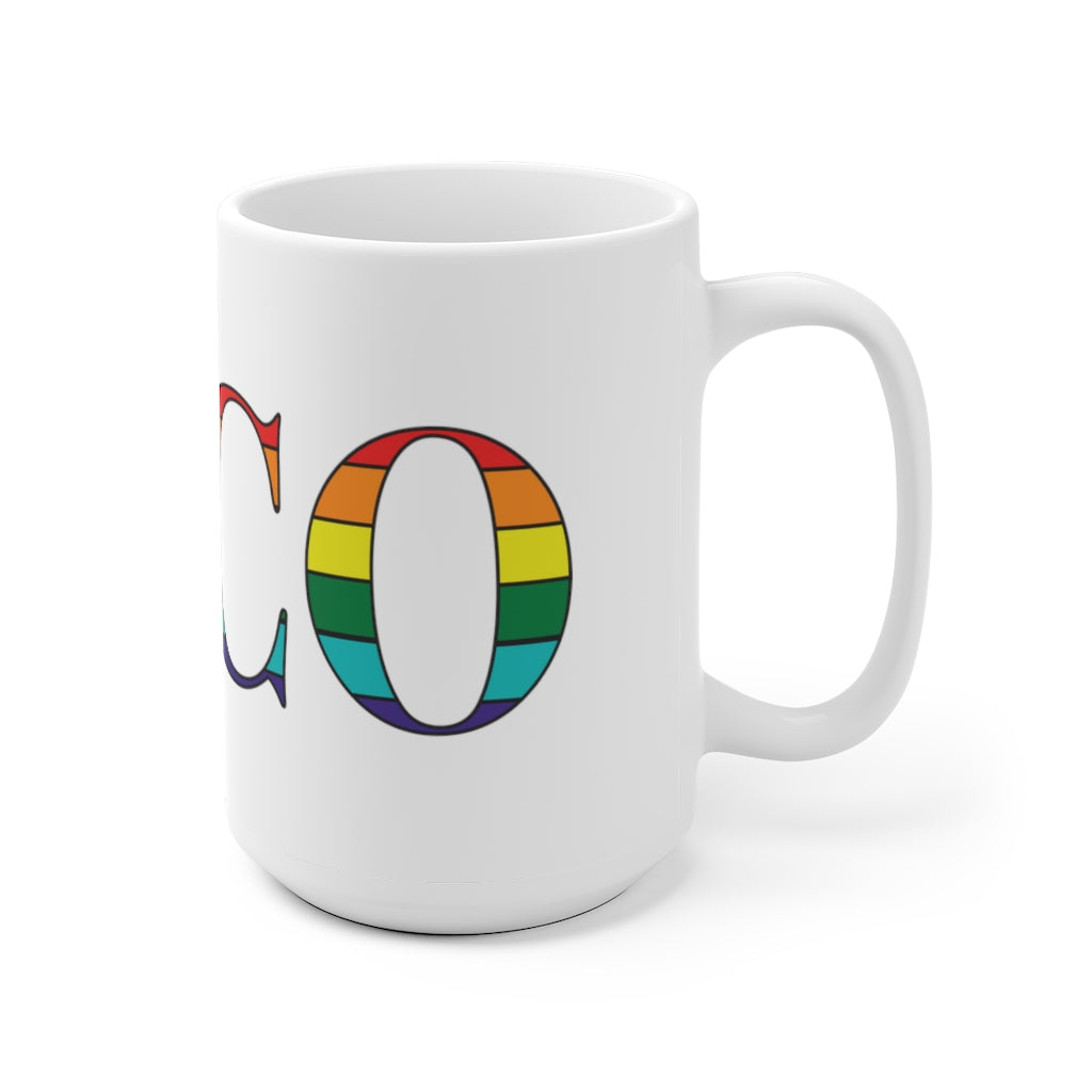 Saco Rainbow White Ceramic Mug