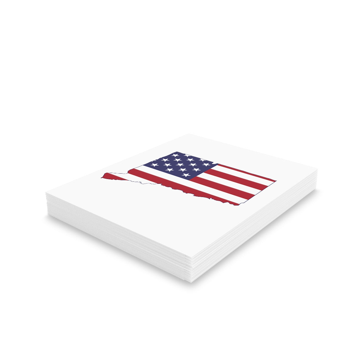 Connecticut American Flag Greeting Cards (8, 16, and 24 pcs)