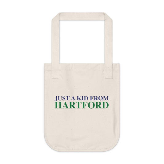 Just a kid from Hartford Organic Canvas Tote Bag  Did you grow up in Hartford, Connecticut? Or know of someone who did? This collection is for someone who has those special Hartford memories.  Proceeds help grow Finding Connecticut's website and brand.   Click here to go back to our home page. 