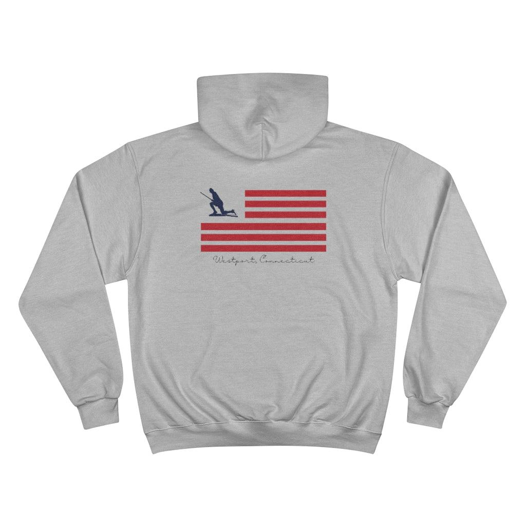 Minuteman Flag (back) Champion Hoodie