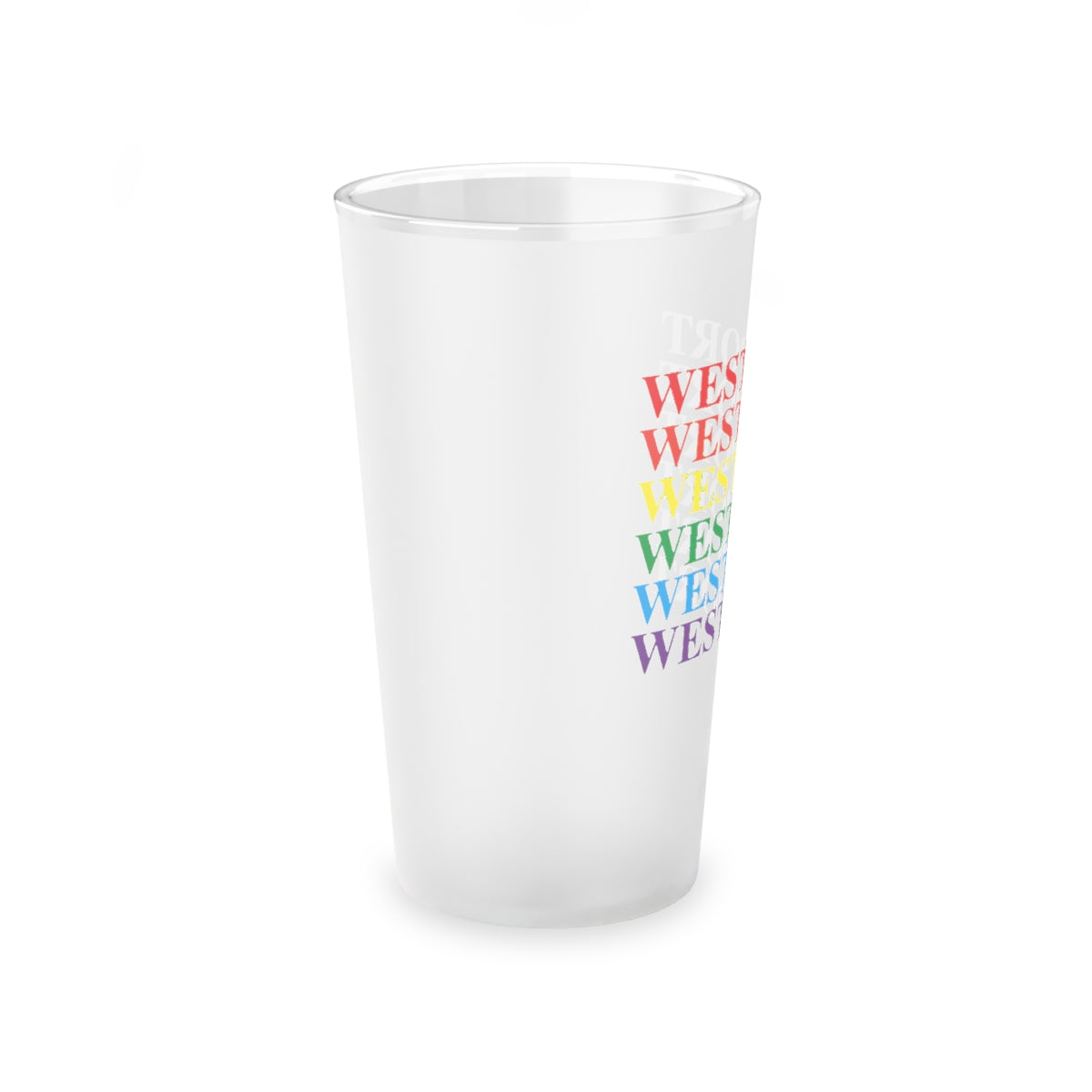 Westport Pride Frosted Pint Glass, 16oz