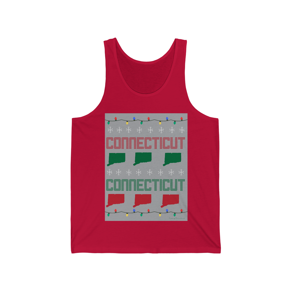 Connecticut ugly holiday unisex tank top 