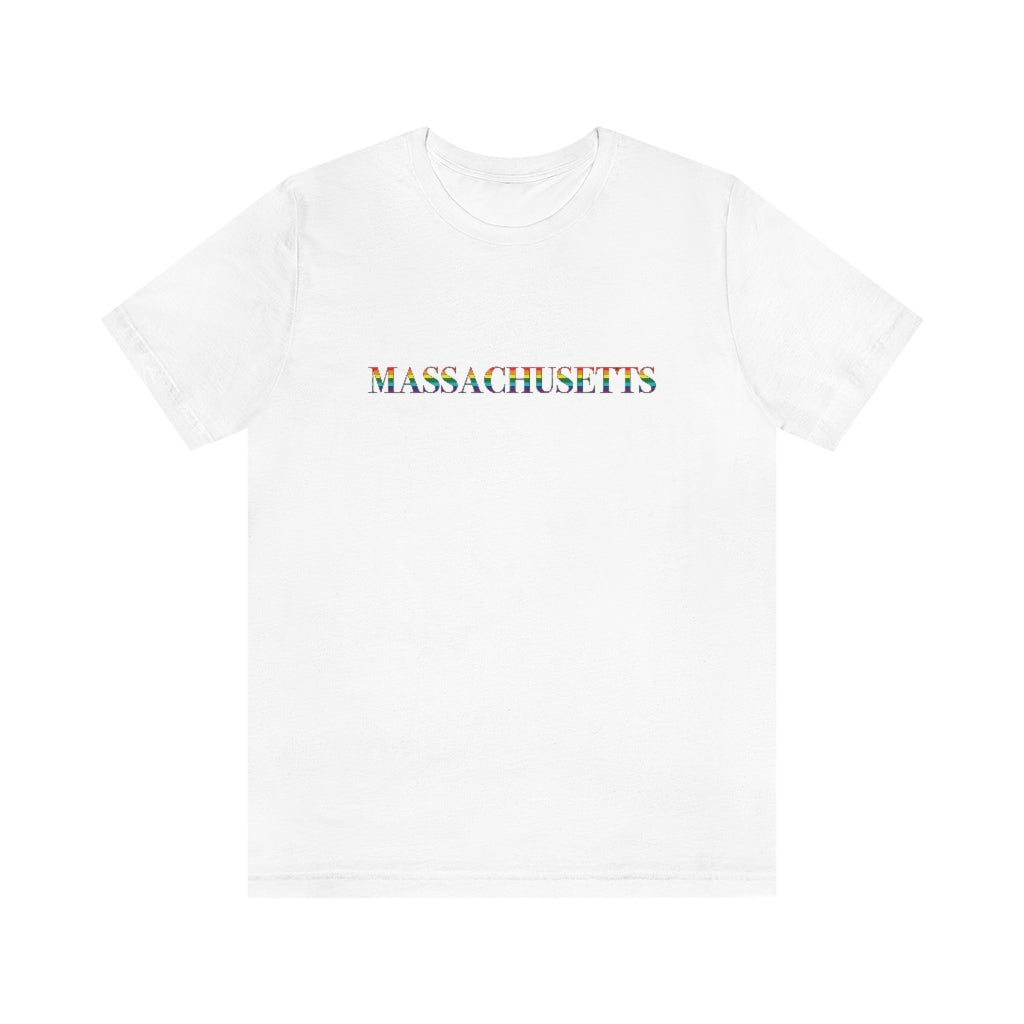 Massachusetts Rainbow Unisex Jersey Short Sleeve Tee