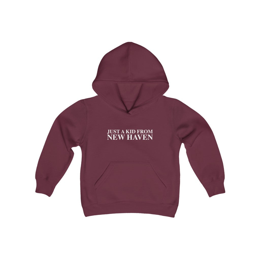 Just a kid from New Haven Youth Heavy Blend Hooded Sweatshirt