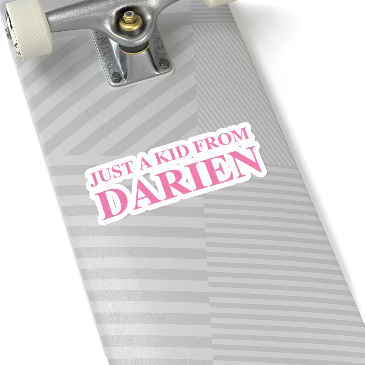 Just a kid from Darien Kiss-Cut Stickers