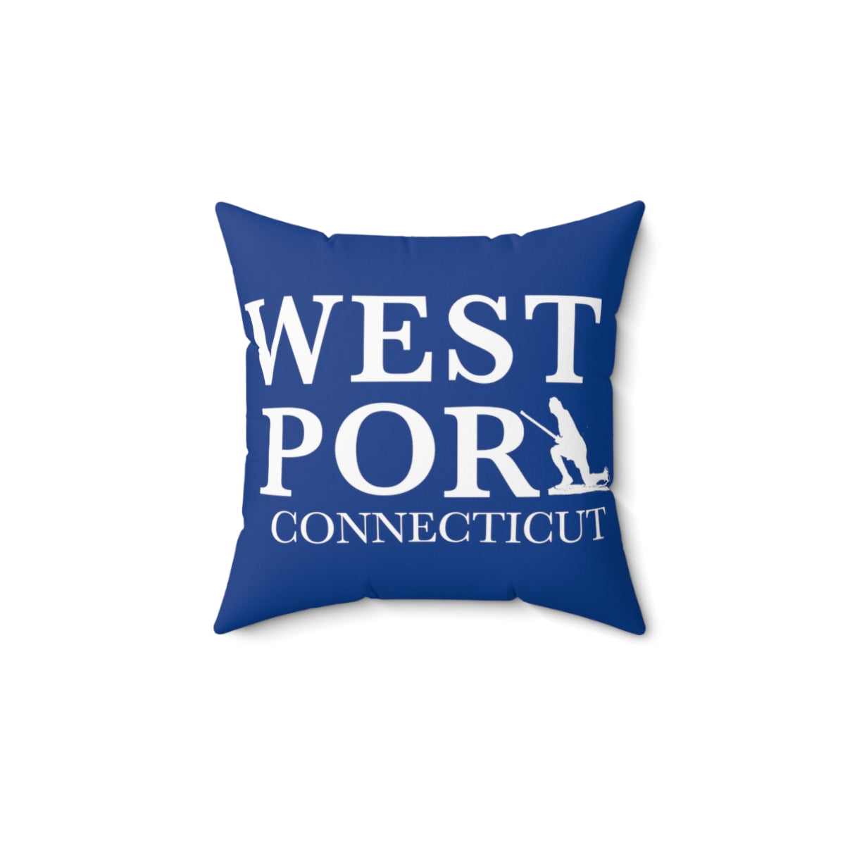 Westport Connecticut Spun Polyester Square Pillow 