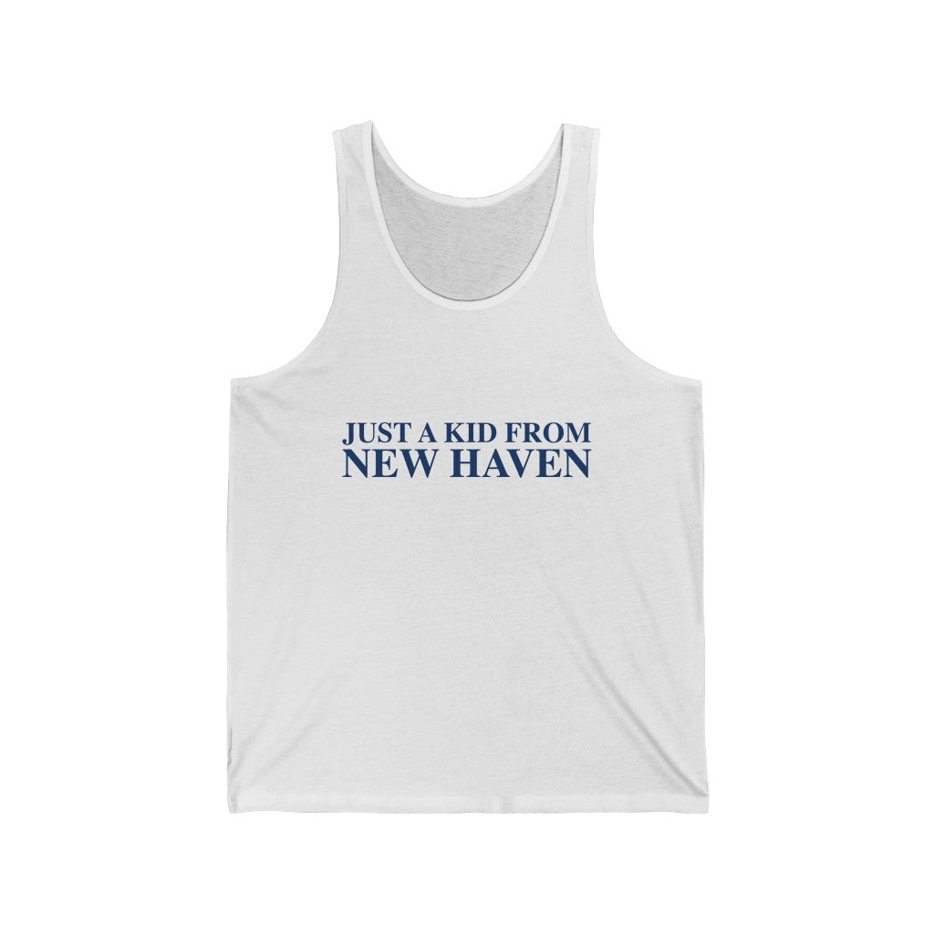 Just a kid from New Haven Unisex Jersey Tank