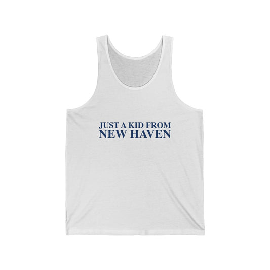 Just a kid from New Haven Unisex Jersey Tank