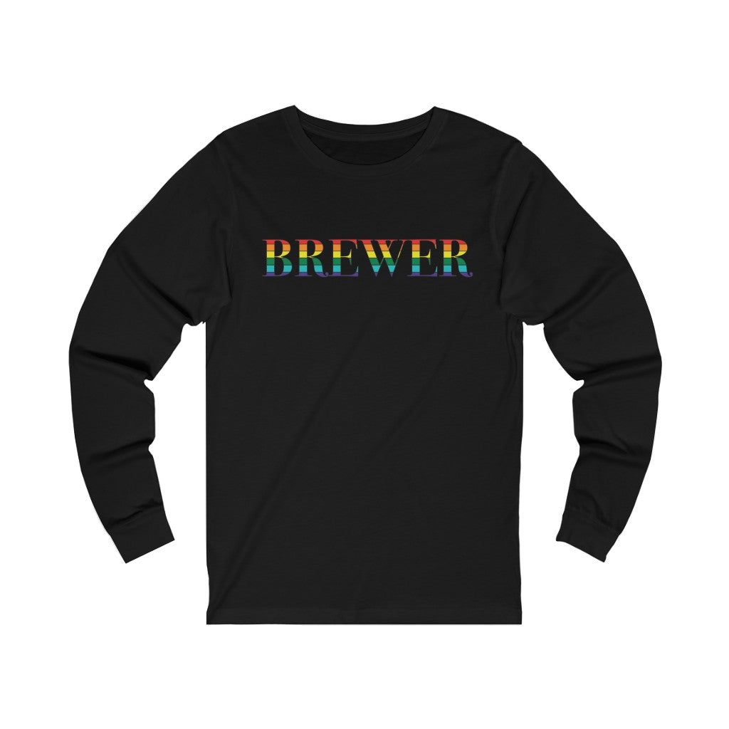 Brewer Rainbow Unisex Jersey Long Sleeve Tee