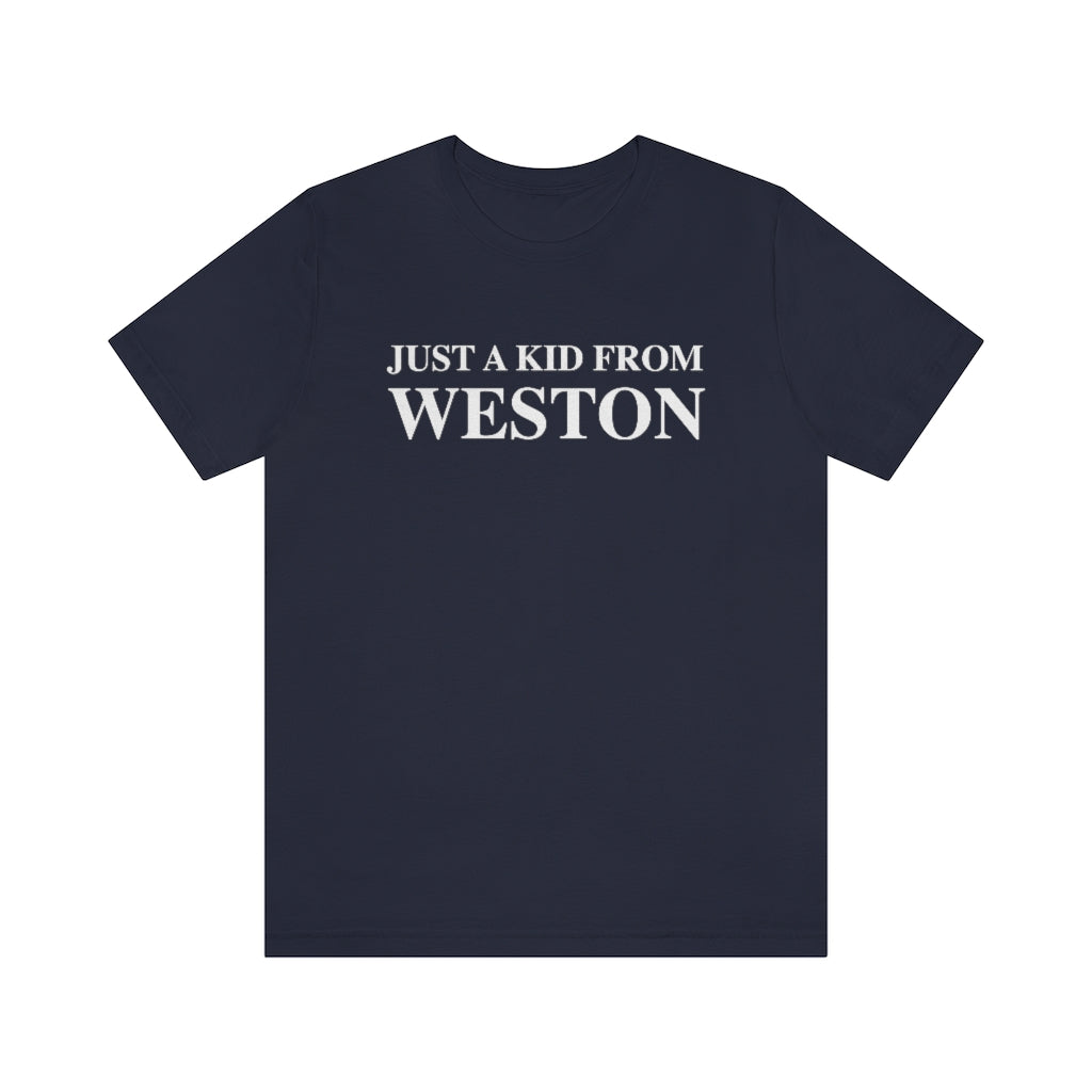 Just a kid from Weston, Weston, Connecticut tee shirts, hoodies sweatshirts, mugs and other apparel, home gifts and souvenirs. Proceeds of this collections goes to help Finding Connecticut’s brand. Free USA shipping 