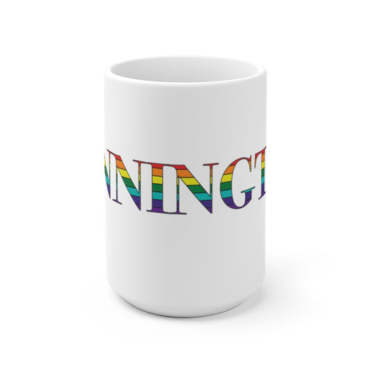 Bennington Rainbow White Ceramic Mug