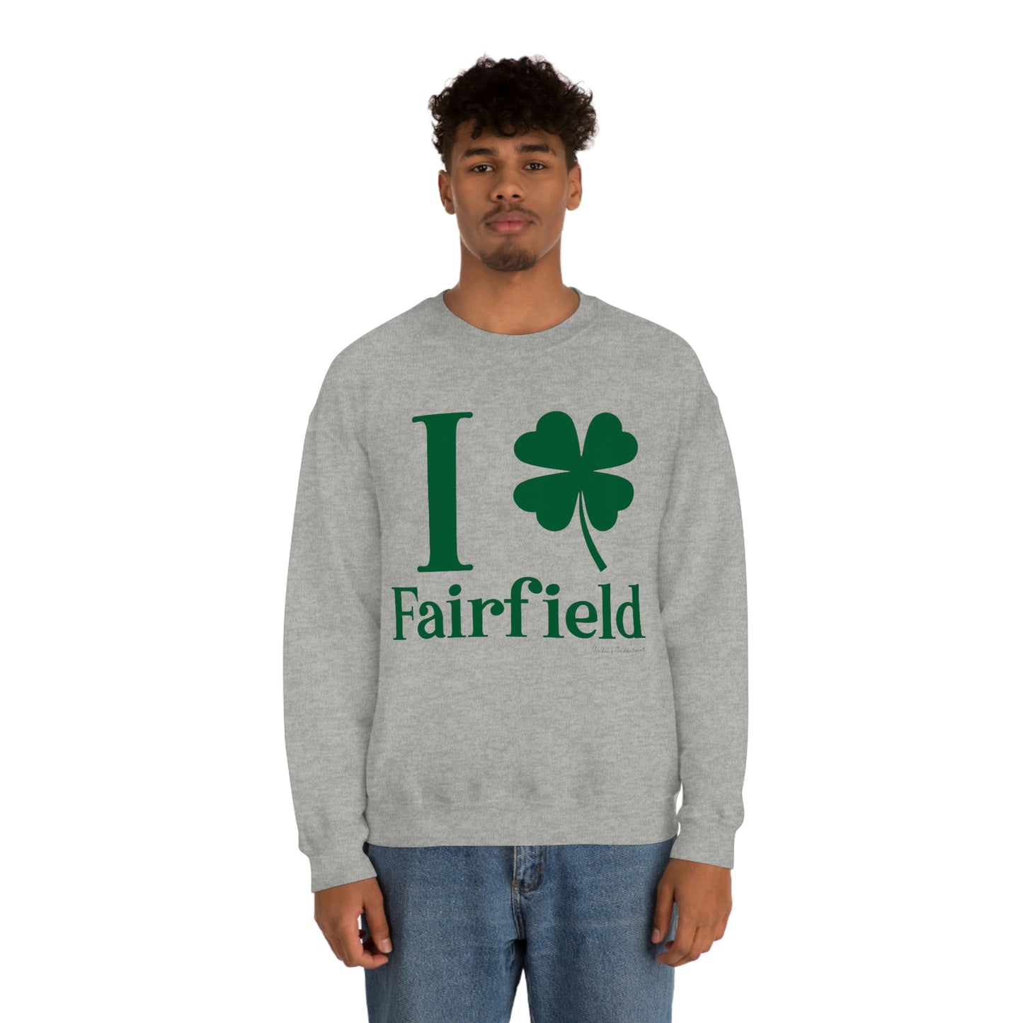 I Clover Fairfield (Green) Unisex Heavy Blend™ Crewneck Sweatshirt