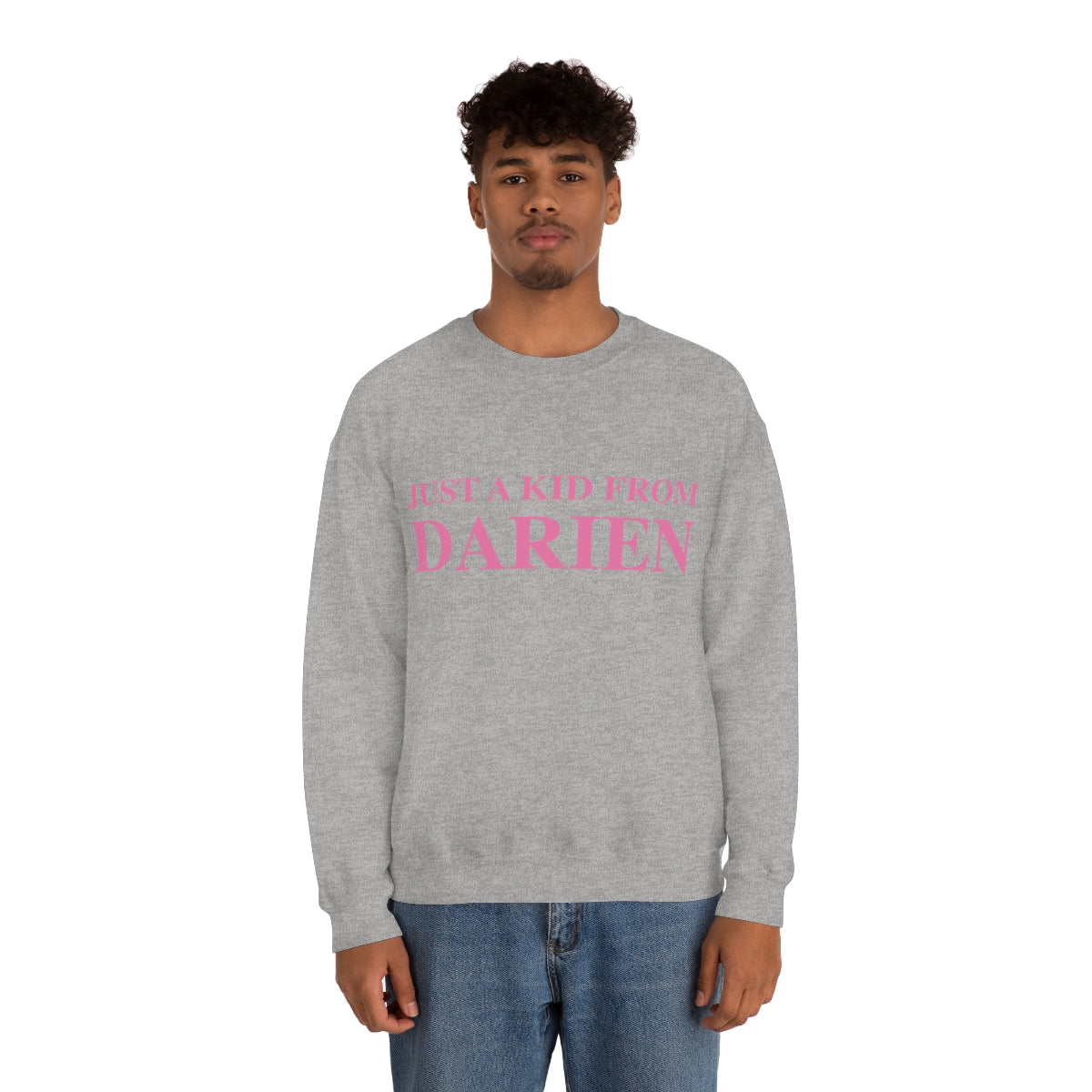 Just a kid from Darien Unisex Heavy Blend™ Crewneck Sweatshirt