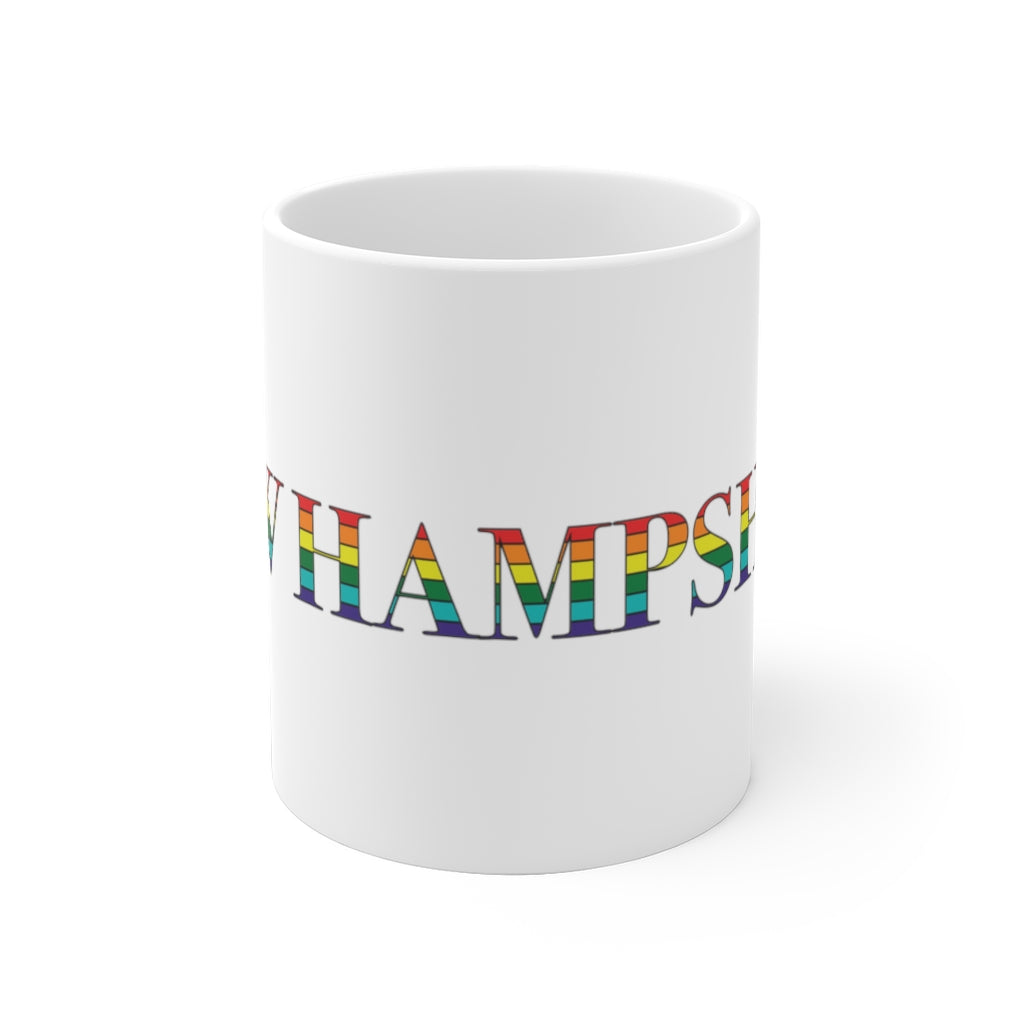 New Hampshire Rainbow White Ceramic Mug