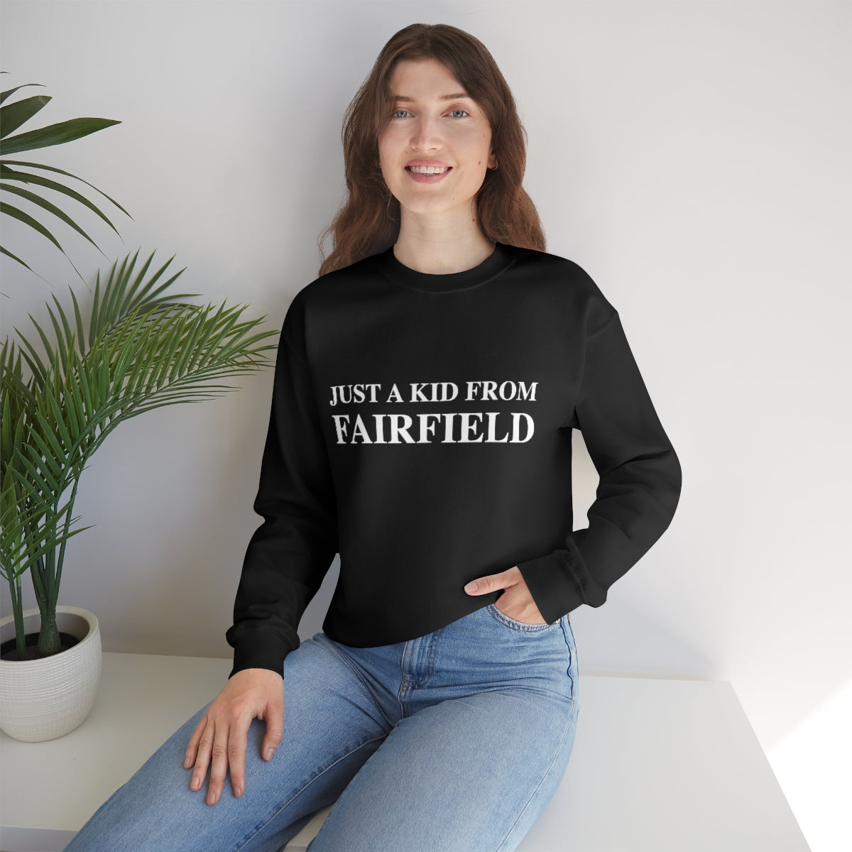 Just a kid from Fairfield Unisex Heavy Blend™ Crewneck Sweatshirt