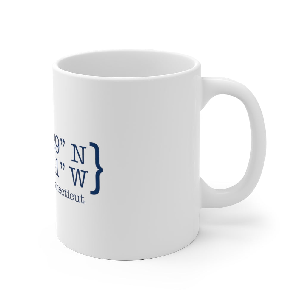 New Haven Coordinates White Ceramic Mug