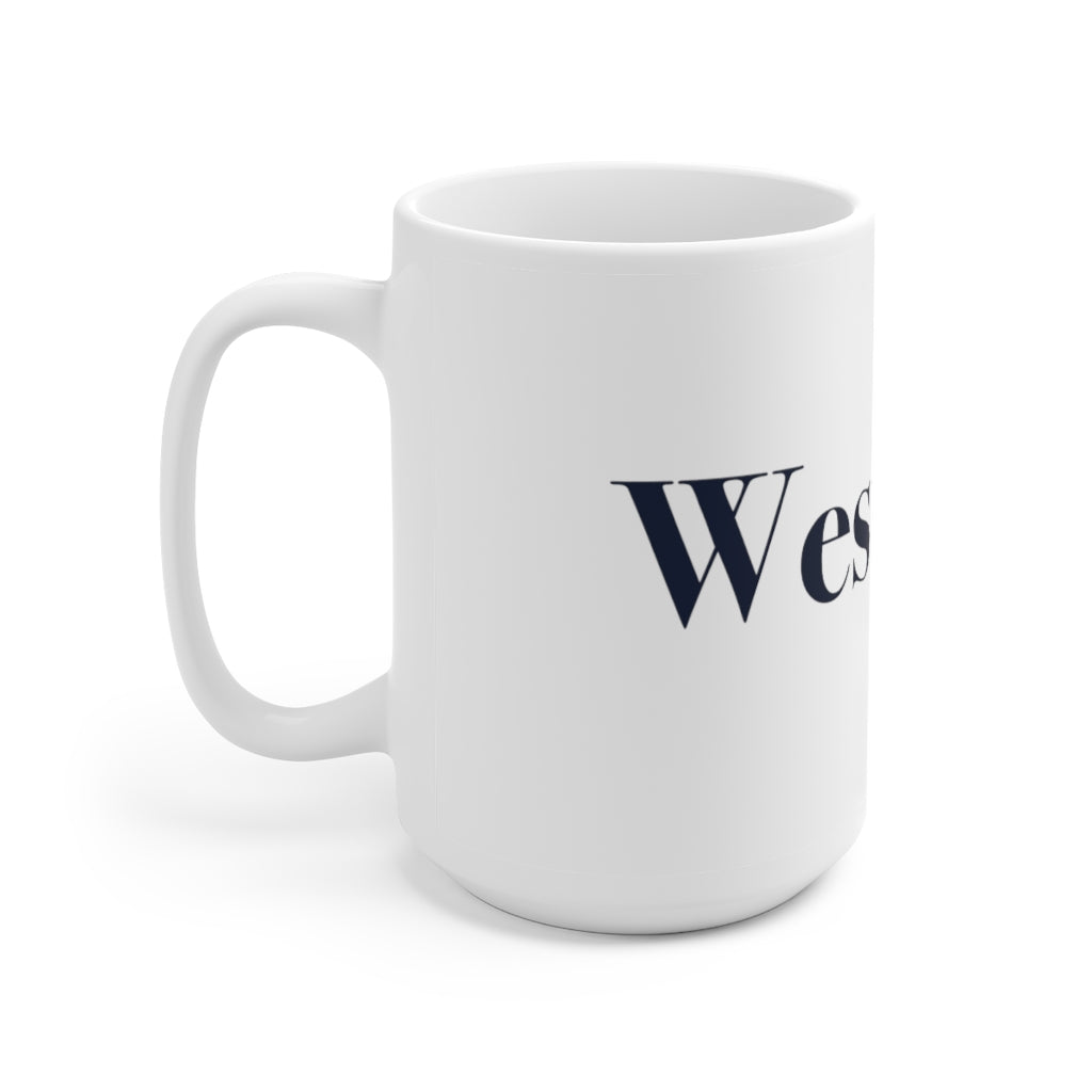 #thewestportlife Ceramic Mug 15oz.  Do you live the #thewestportlife? Living the #thewestportlife is a lifestyle and proudly show it off the world that your beach of choice is Compo Beach and you support the local lifestyle.  Free USA shipping on all products.  Proceeds of this collection goes to help grow Finding Westport and Finding Connecticut’s brand.