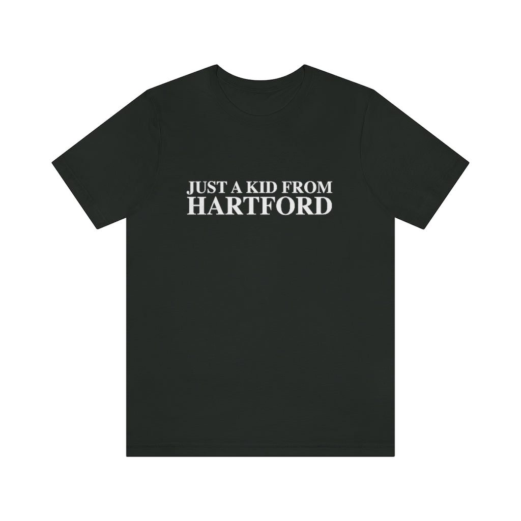 Just a kid from Hartford Unisex Jersey Short Sleeve Tee  Did you grow up in Hartford, Connecticut? Or know of someone who did? This collection is for someone who has those special Hartford memories.  Proceeds help grow Finding Connecticut's website and brand.   Click here to go back to our home page. 