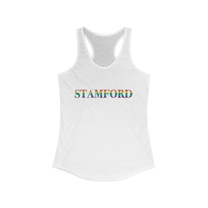 Do you have Stamford Pride?  Stamford, Connecticut apparel and gifts including mugs including LGBTQ inspired tank top.