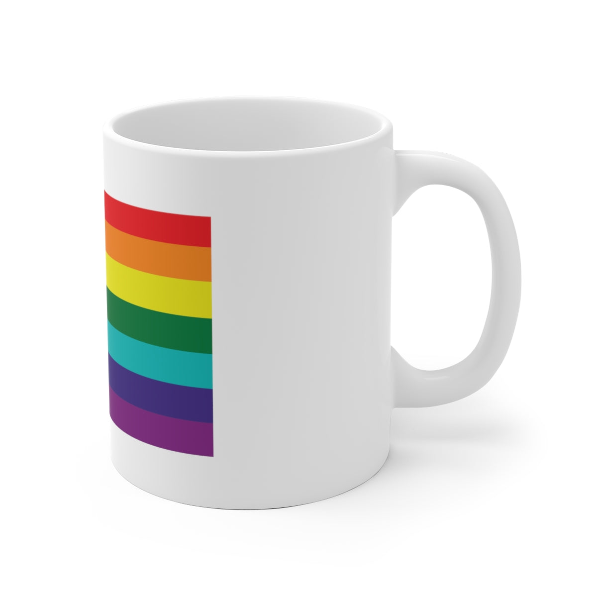 Minuteman Pride Flag White Ceramic Mug