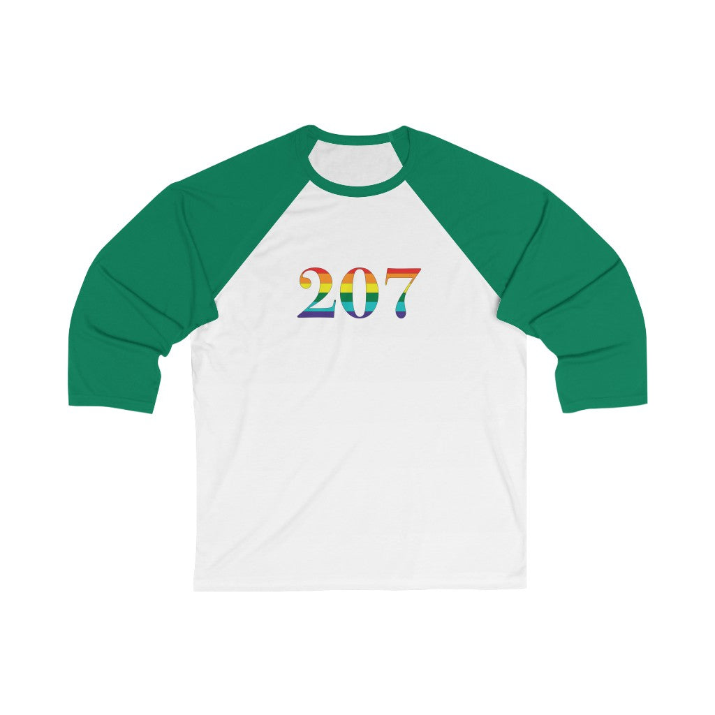 207 rainbow Unisex 3\4 Sleeve Baseball Tee