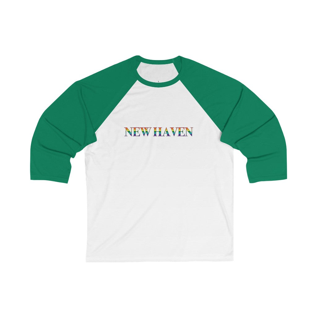 New Haven Rainbow Unisex 3/4 Sleeve Baseball Tee