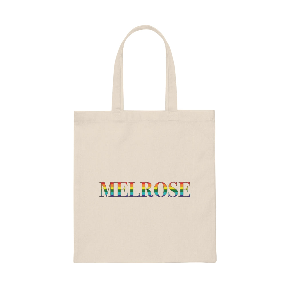 Melrose Rainbow Canvas Tote Bag