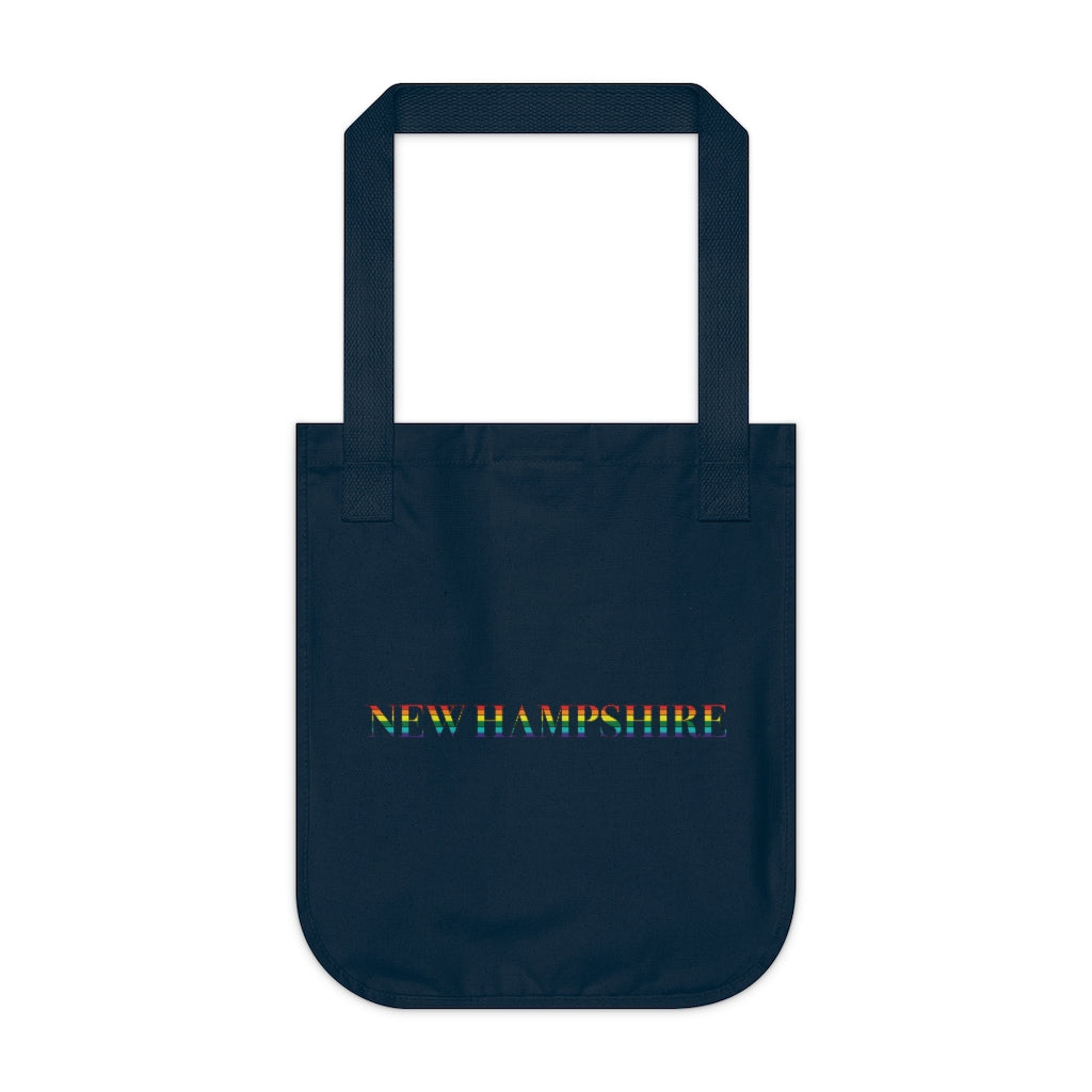 New Hampshire Rainbow Organic Canvas Tote Bag