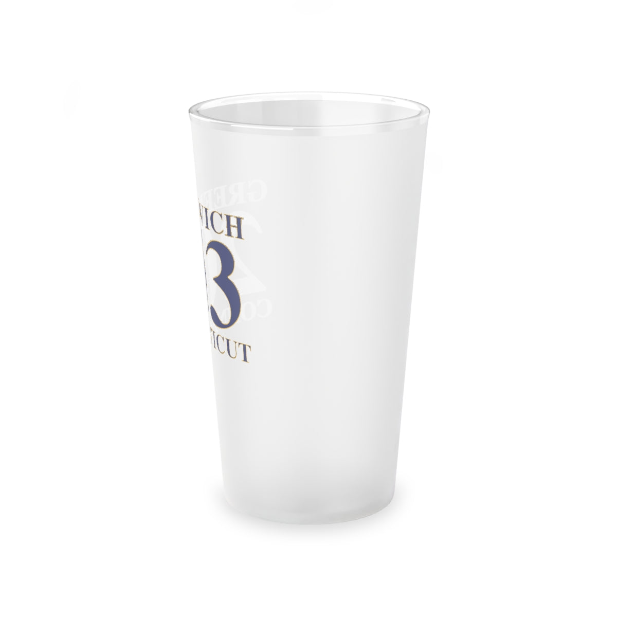 Greenwich 203 Connecticut Frosted Pint Glass, 16oz