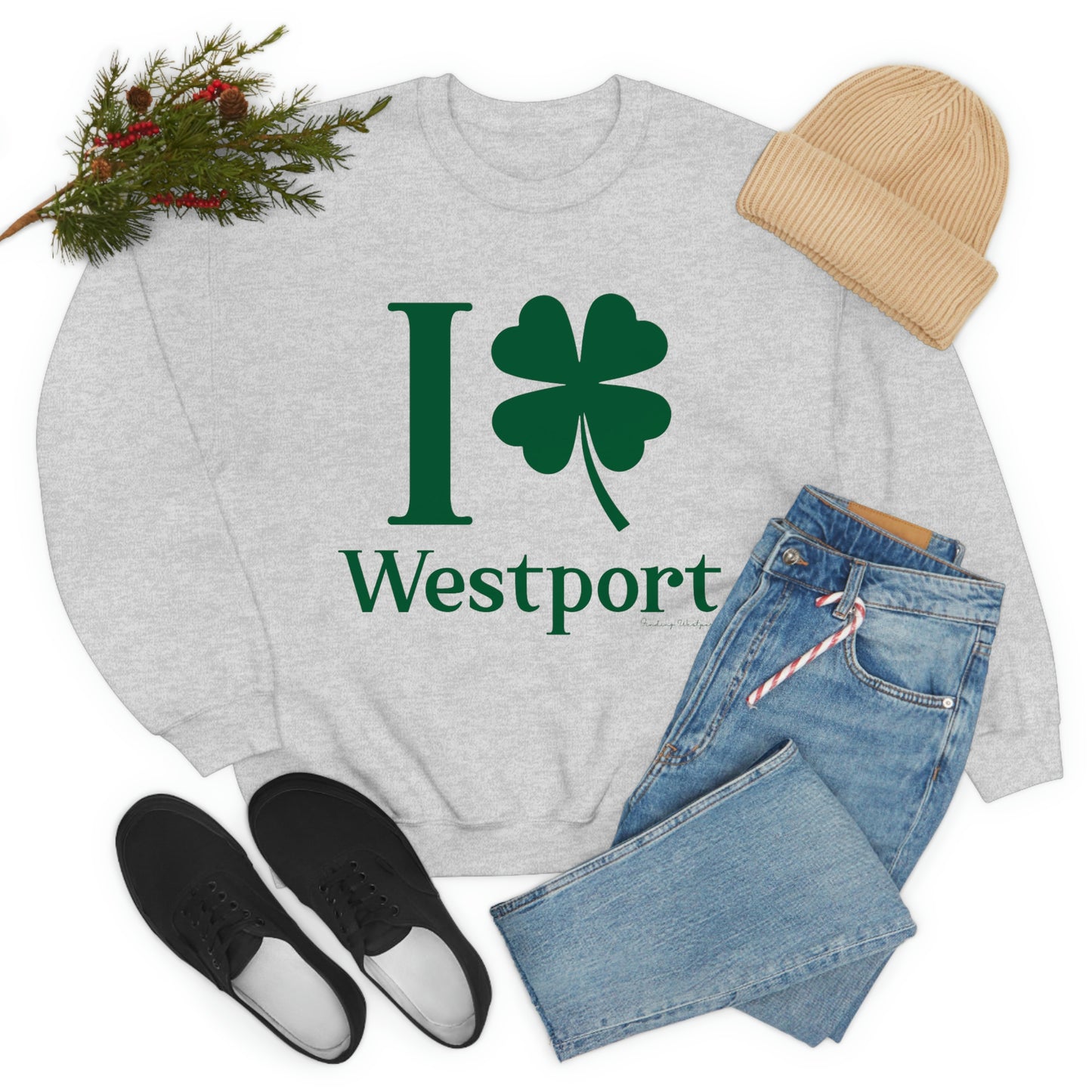 I Clover Westport (Green) Unisex Heavy Blend™ Crewneck Sweatshirt