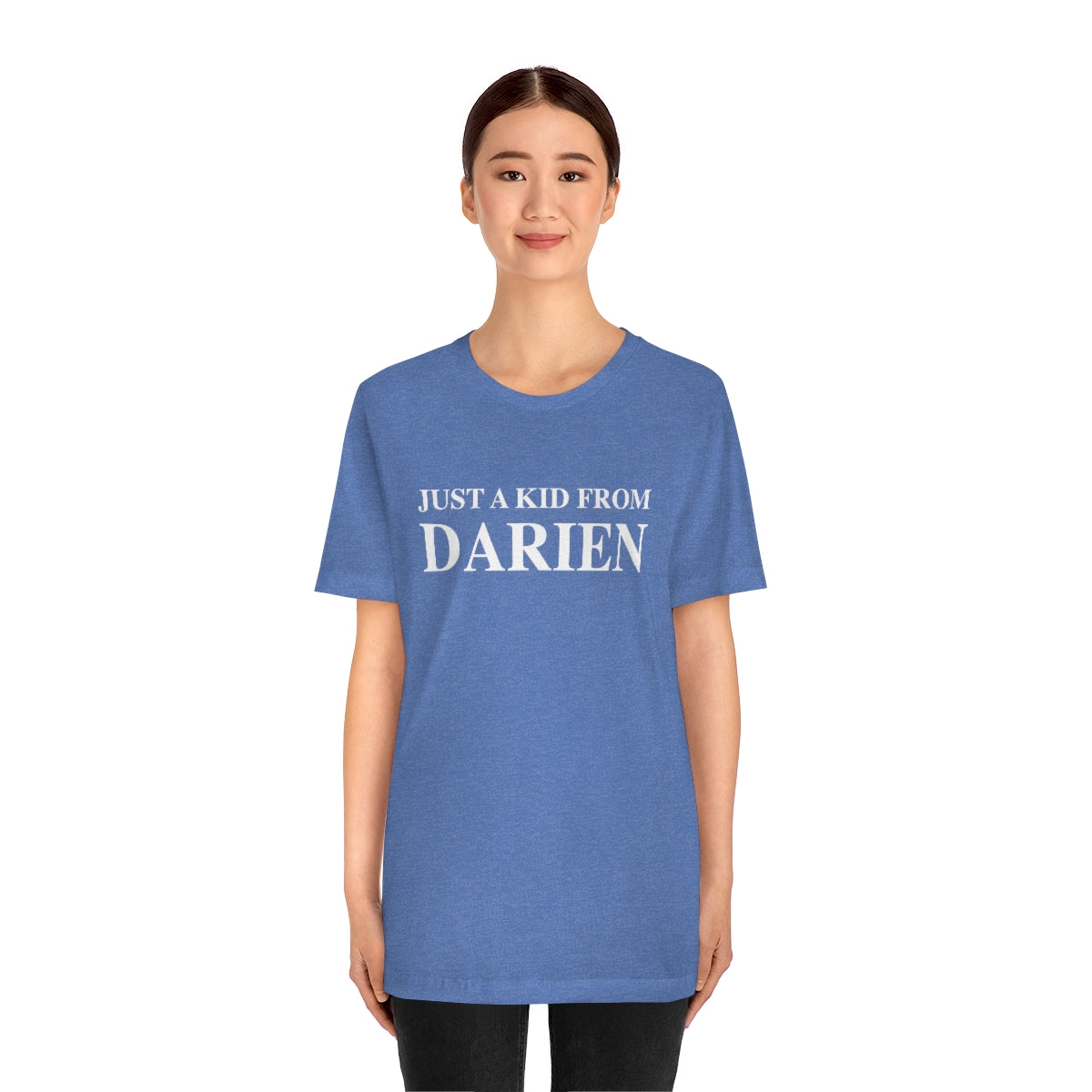 Just a kid from Darien Unisex Jersey Short Sleeve Tee