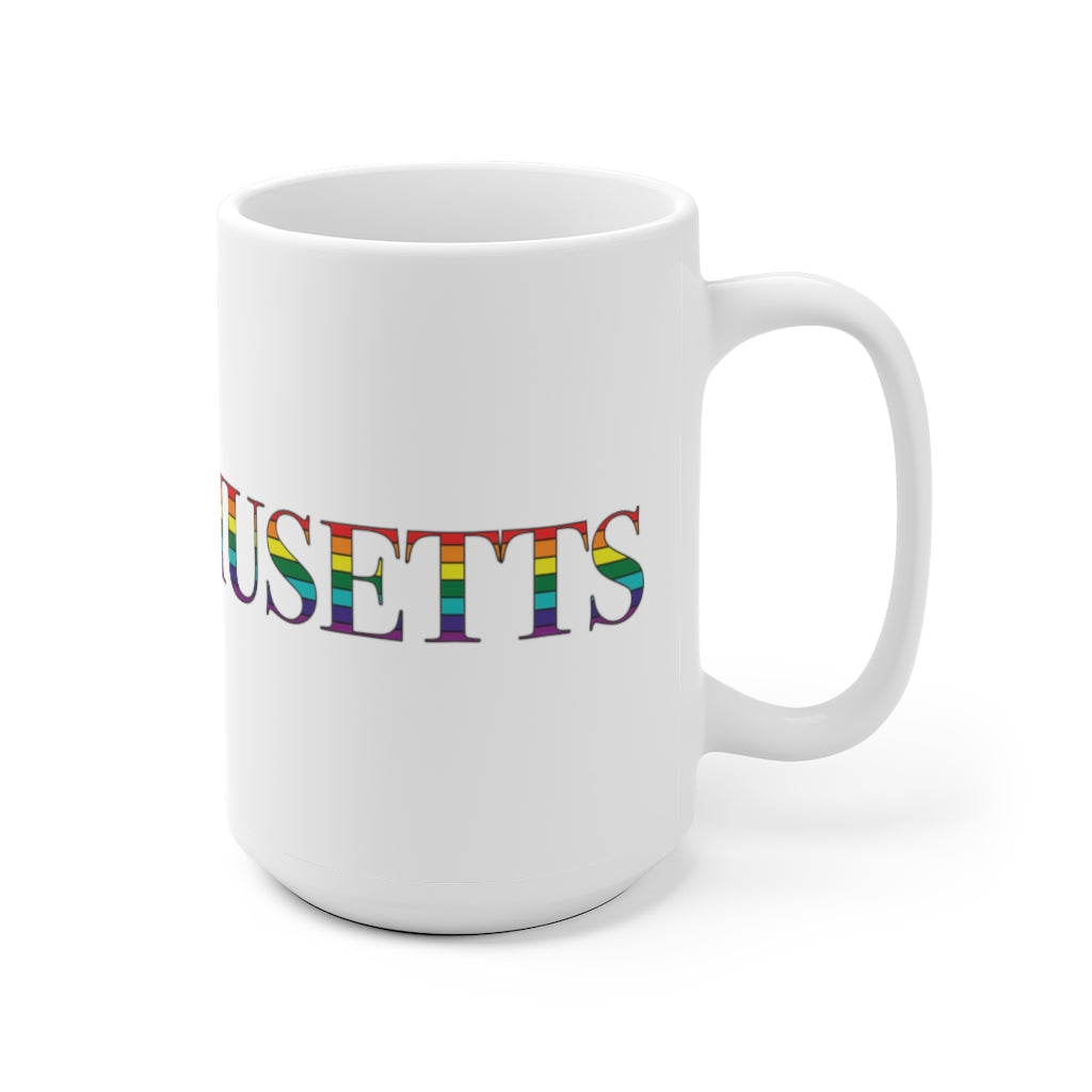 Massachusetts White Ceramic Mug