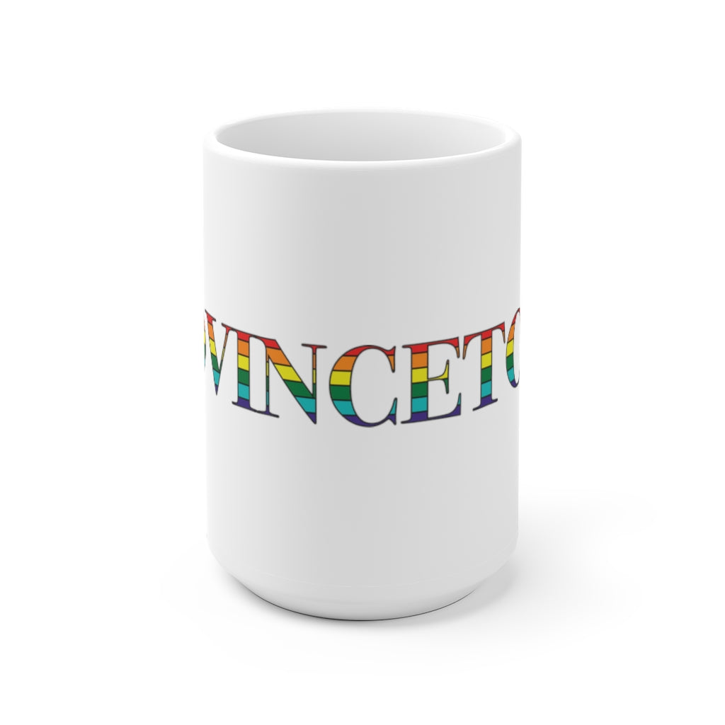 Provincetown Rainbow White Ceramic Mug