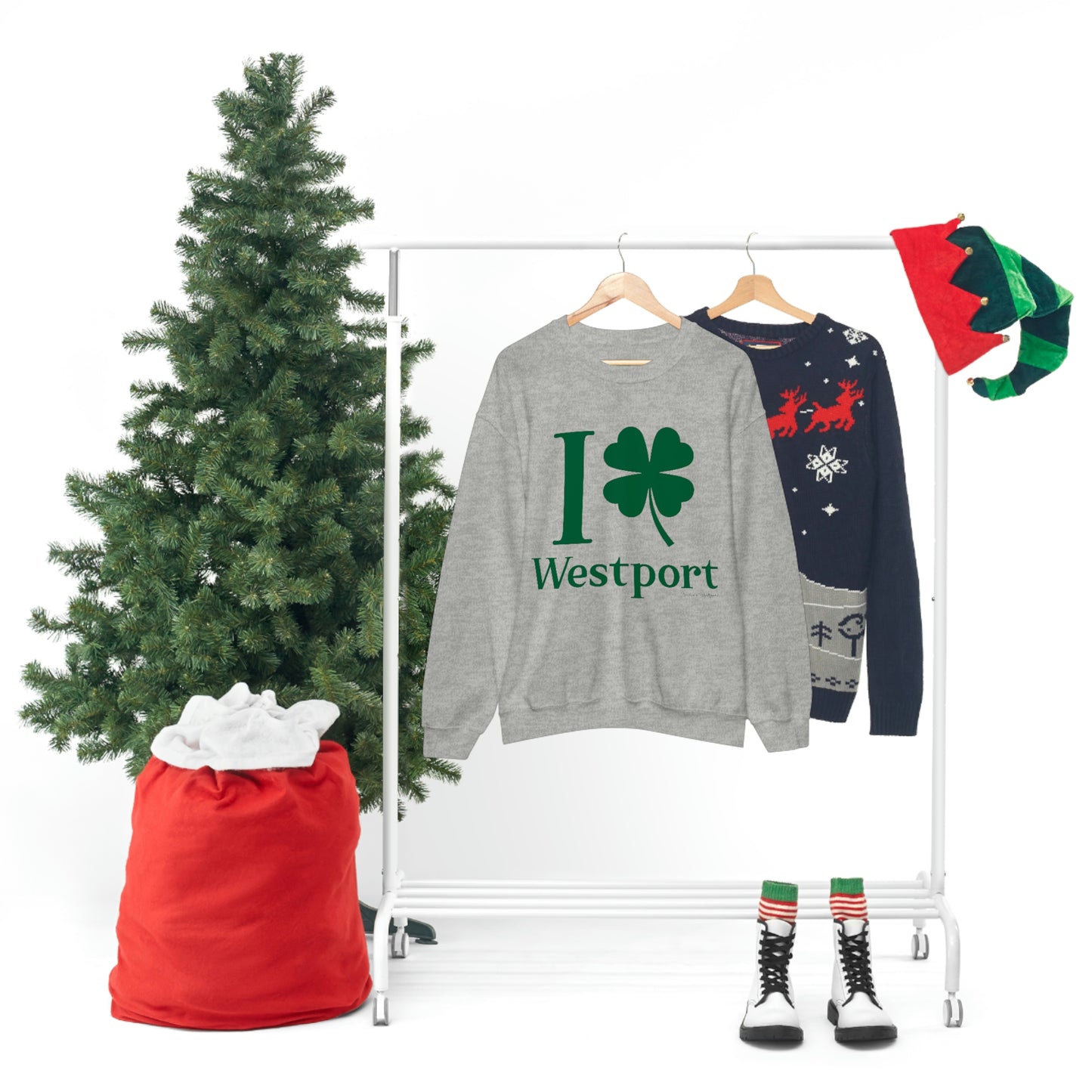 I Clover Westport (Green) Unisex Heavy Blend™ Crewneck Sweatshirt