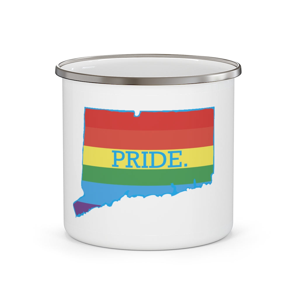 Pride in Connecticut Enamel Camping Mug