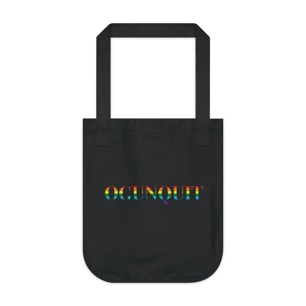 Ogunquit Rainbow Organic Canvas Tote Bag